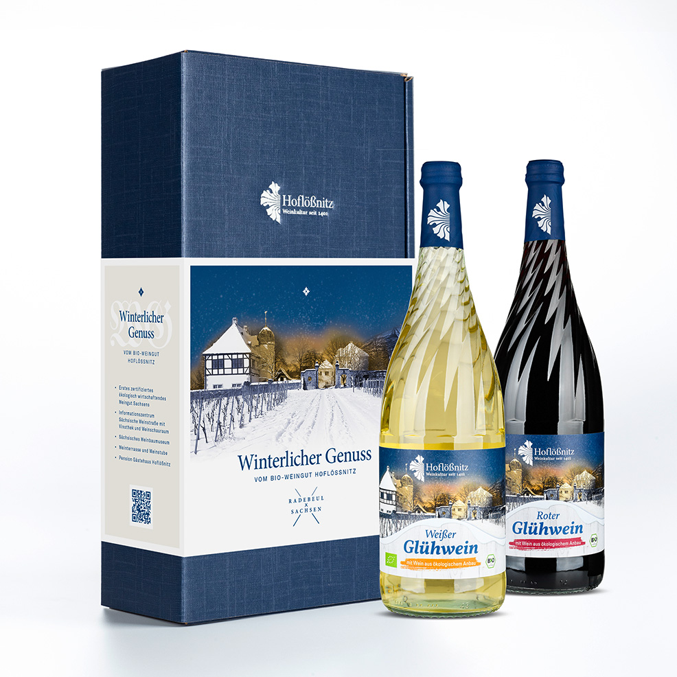 Präsent Bio-Glühwein Duo weiß/rot Präsent Bio-Glühwein Duo weiß/rot